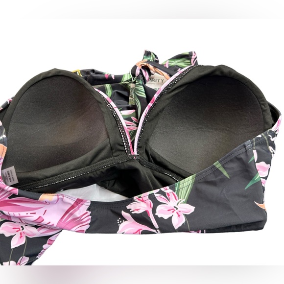 B2PRITY women’s floral halter style modest tankini top size large NWT - Picture 9 of 10